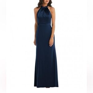 AFTER SIX 6834 HIGH NECK HALTER 2 TONE GOWN, size 24W, Evergreen, Holidays Event
